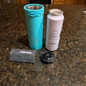 Corkcicle Turquoise Tumbler Set with Accessories